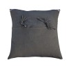 Housse de coussin carrée en coton gris anthracite - C3