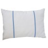 Housse de coussin blanche et rayures bleu doux 35 x 50 cm en coton - C1