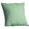 Housse de coussin carrée en coton motif inversé bleu et vert à rayures - T3