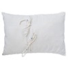 Enveloppe de coussin rectangulaire fond blanc fermeture par nouettes - C1