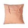 Housse de coussin carrée saumon fermeture par nouettes - C2