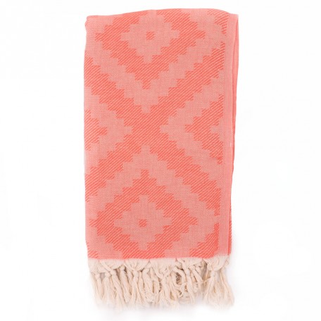 Fouta Kristal : corail