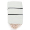 Fouta tissage chevron bi-colores : Blanc Lagon