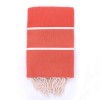 Fouta tissage chevron bi-colores : Orange