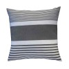 Coussin carré gris anthracite et rayures blanches C3
