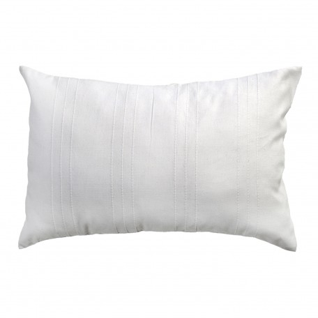 Coussin rectangulaire, unis blanc avec reliefs discrets 35x50cm, F2